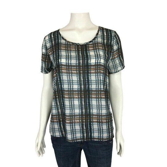 Maeve Womens Shirt Size Small Short Sleeve Open Cross Back Lightweight Blouse - Picture 1 of 8